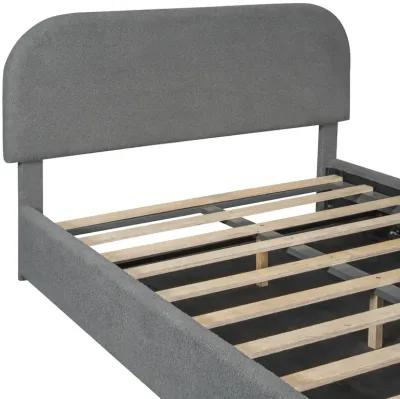 Merax Teddy Platform Bed with Hydraulic Storage System