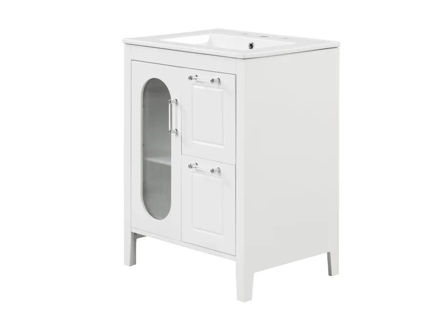 Merax  Painted Freestanding Bathroom Cabinet Vanity with Sink