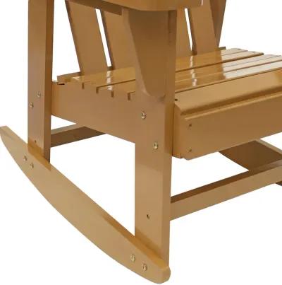 Sunnydaze Classic Wooden Adirondack Rocking Chair - Cedar Finish