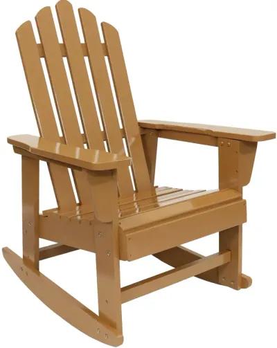 Sunnydaze Classic Wooden Adirondack Rocking Chair - Cedar Finish