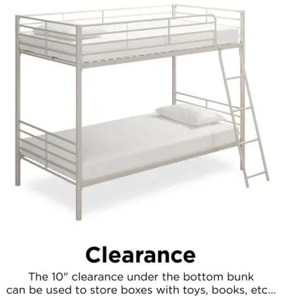 Daysi Convertible Twin over Twin Metal Bunk Bed