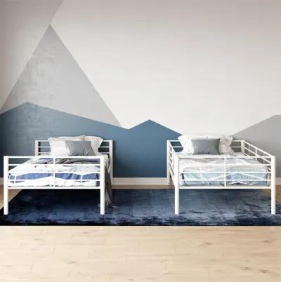 Daysi Convertible Twin over Twin Metal Bunk Bed