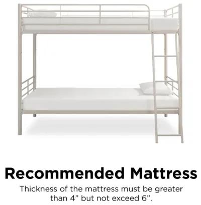 Daysi Convertible Twin over Twin Metal Bunk Bed