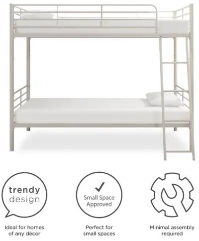 Daysi Convertible Twin over Twin Metal Bunk Bed