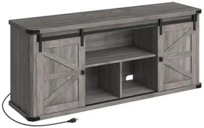 TV Stand for TVs up to 65 Inches, Farmhouse Entertainment Center with Sliding Barn Doors