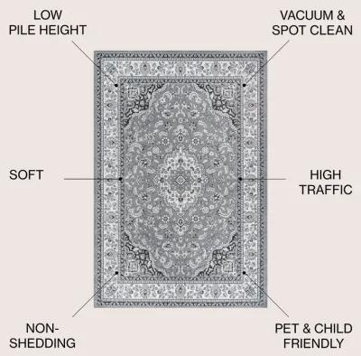 Palmette Modern Persian Floral Area Rug