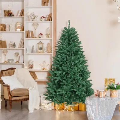 6 Feet Hinged Artificial Christmas Tree with Solid Metal Stand