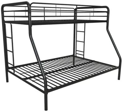 Atwater Living Cassia Twin over Full Metal Bunk Bed with Two Ladders and Safety Railings