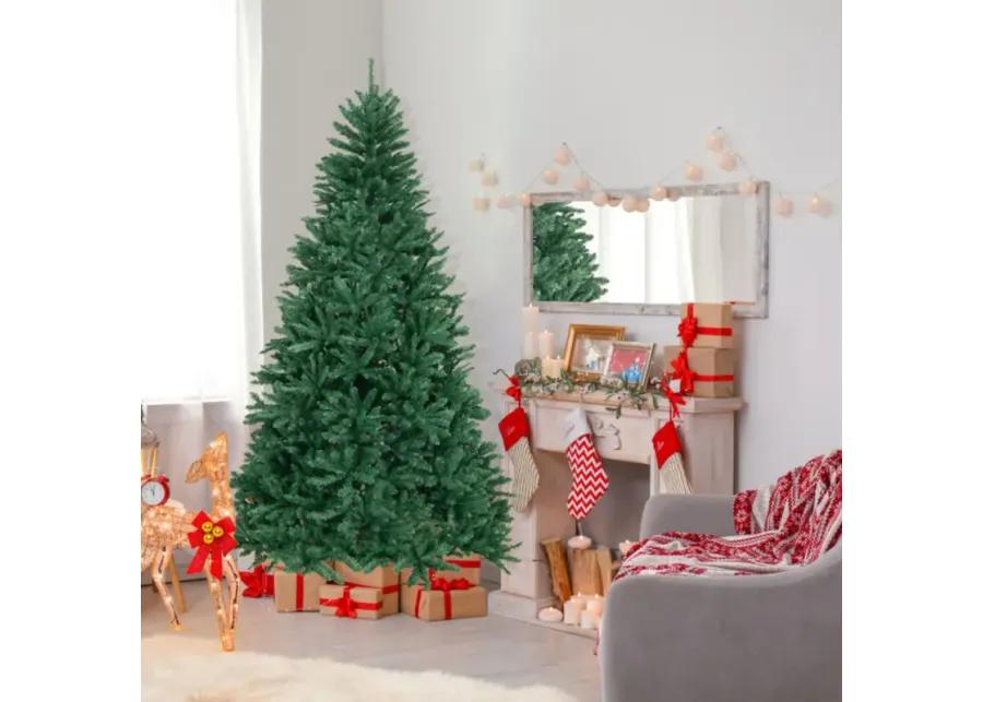 Hivvago 7.5 Feet Artificial Christmas Tree with Folding Metal Stand