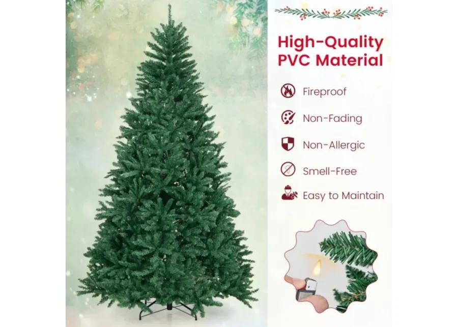 Hivvago 7.5 Feet Artificial Christmas Tree with Folding Metal Stand