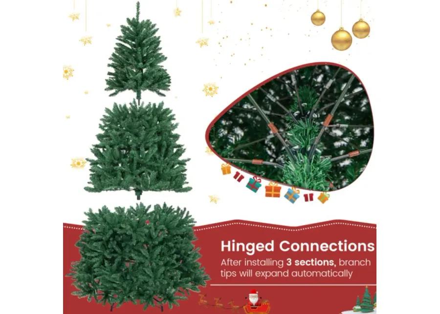 Hivvago 7.5 Feet Artificial Christmas Tree with Folding Metal Stand