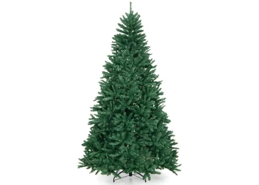 Hivvago 7.5 Feet Artificial Christmas Tree with Folding Metal Stand