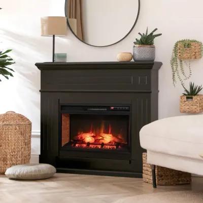 Hivvago 26 Inch Infrared Electric Fireplace Insert with Remote Control-Black