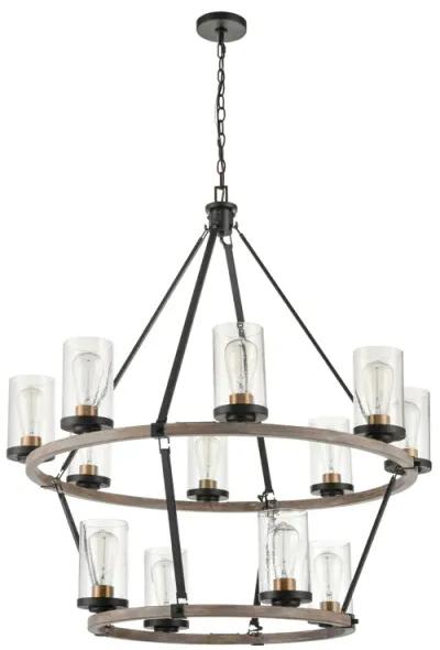 Geringer 36'' Wide 12-Light Chandelier