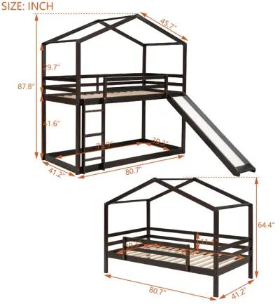 Merax Bunk Bed with Slide and Ladder