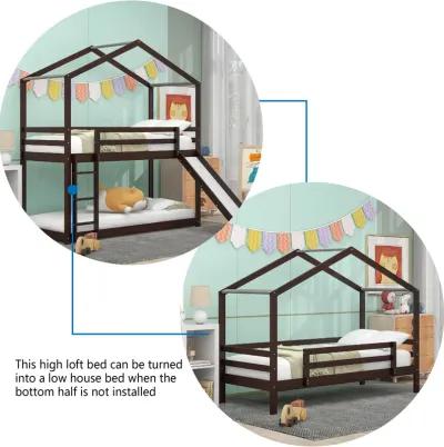 Merax Bunk Bed with Slide and Ladder