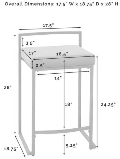 Harlowe 2Pc Counter Stool Set Black/Matte Black - 2 Stools