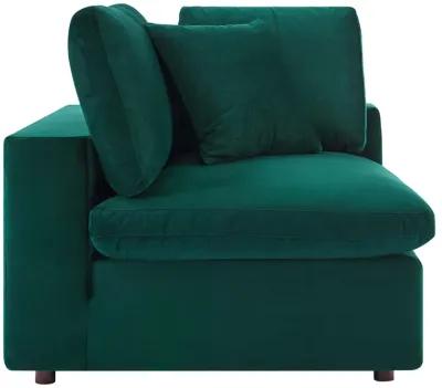 Commix Down Filled Overstuffed Performance Velvet 4-Seater Sofa