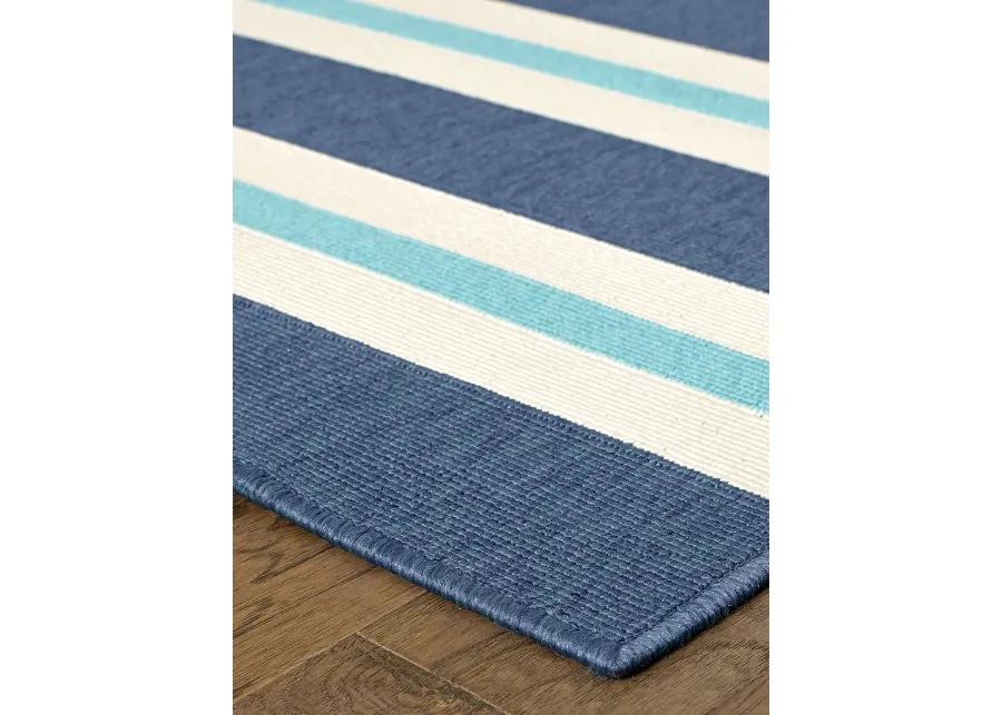 Meridian 6'7" x 9'6" Blue Rug