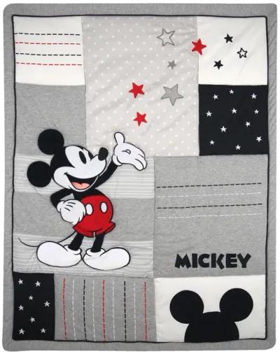 Lambs & Ivy Disney Baby Magical Mickey Mouse 3-Piece Crib Bedding Set - Gray