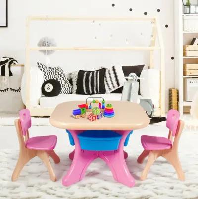 Children Kids Activity Table & Chair Set Play Furniture with Storage