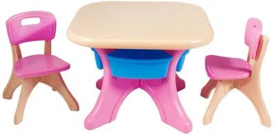 Children Kids Activity Table & Chair Set Play Furniture with Storage