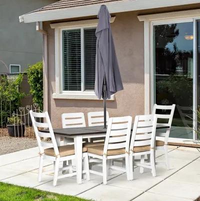 Outdoor Dining Set: 7-Piece Aluminum Patio Set with Umbrella Hole