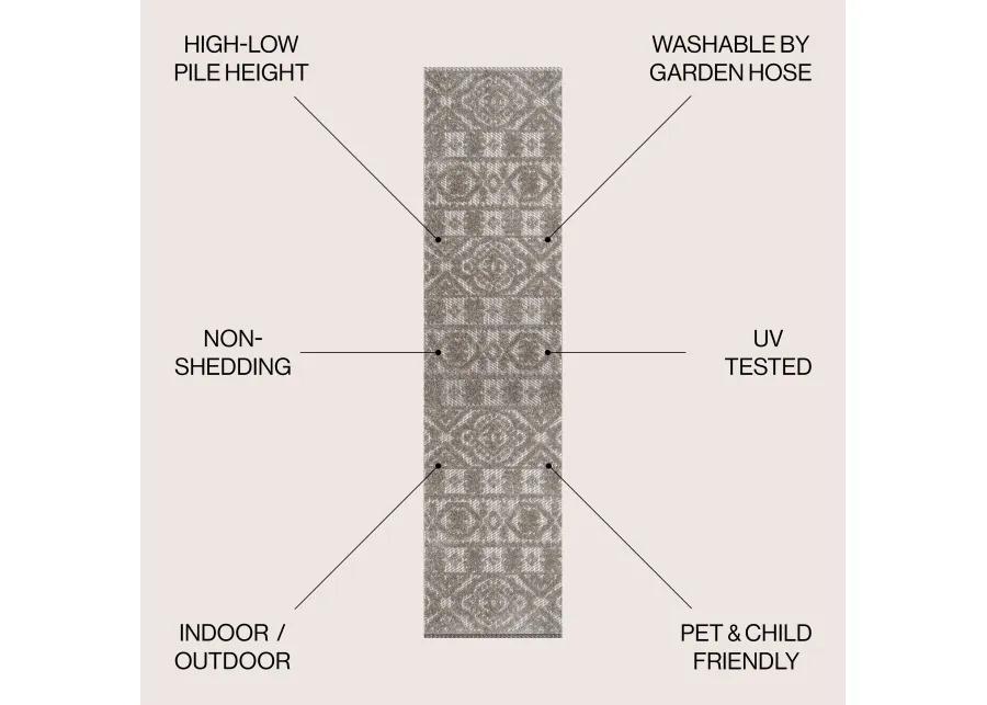 Citta High-Low Pile Mediterranean Tile Area Rug