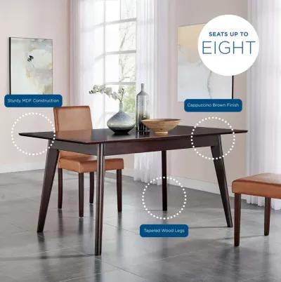 Modway - Oracle 59" Rectangle Dining Table Cappuccino