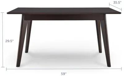 Modway - Oracle 59" Rectangle Dining Table Cappuccino