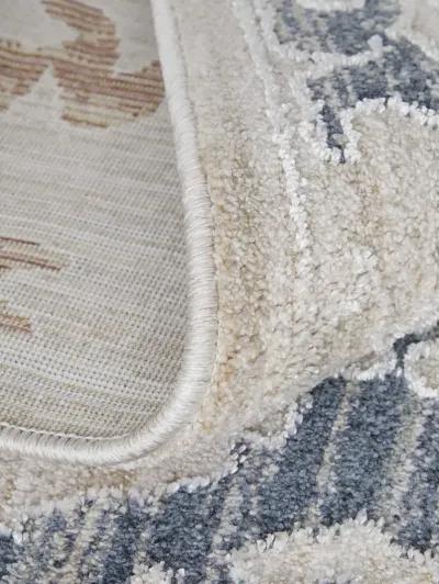 Pasha 39M8F 6'7" x 9'6" Ivory/Blue/Gold Rug