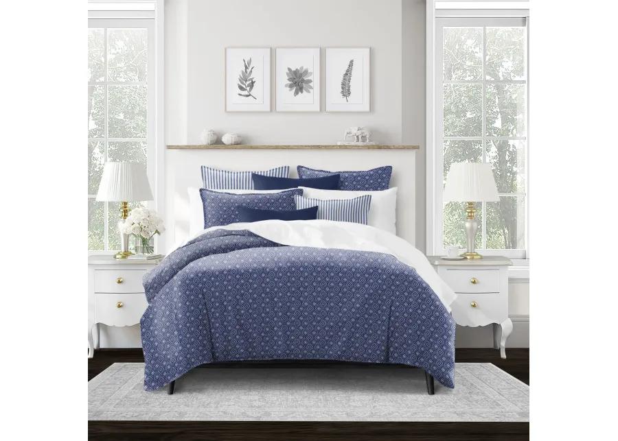 6ix Tailors Fine Linens Windham Indigo Comforter Set