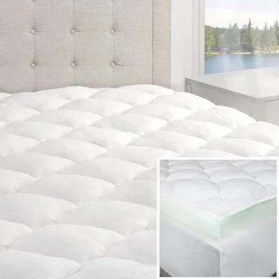 eLuxury 2-Piece Extra Thick Rayon from Bamboo Mattress Topper