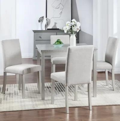 Merax 5 Pieces Wooden Dining Table Set