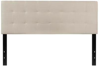 Queen size Beige Taupe Fabric Upholstered Panel Headboard