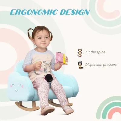 Blue Kids' Seat: Toddler Rocking Chair Sofa for Ages 1.5-5