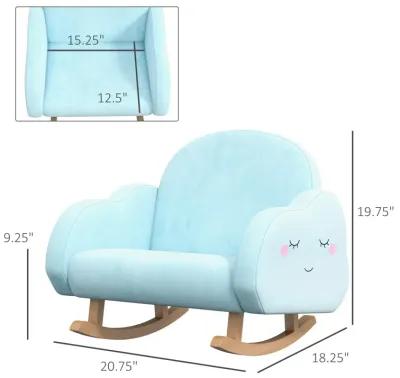 Blue Kids' Seat: Toddler Rocking Chair Sofa for Ages 1.5-5