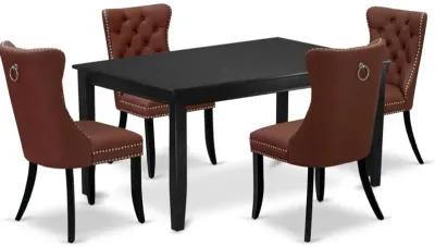 5 Piece Kitchen Table Set Contains a Rectangle Dining Table