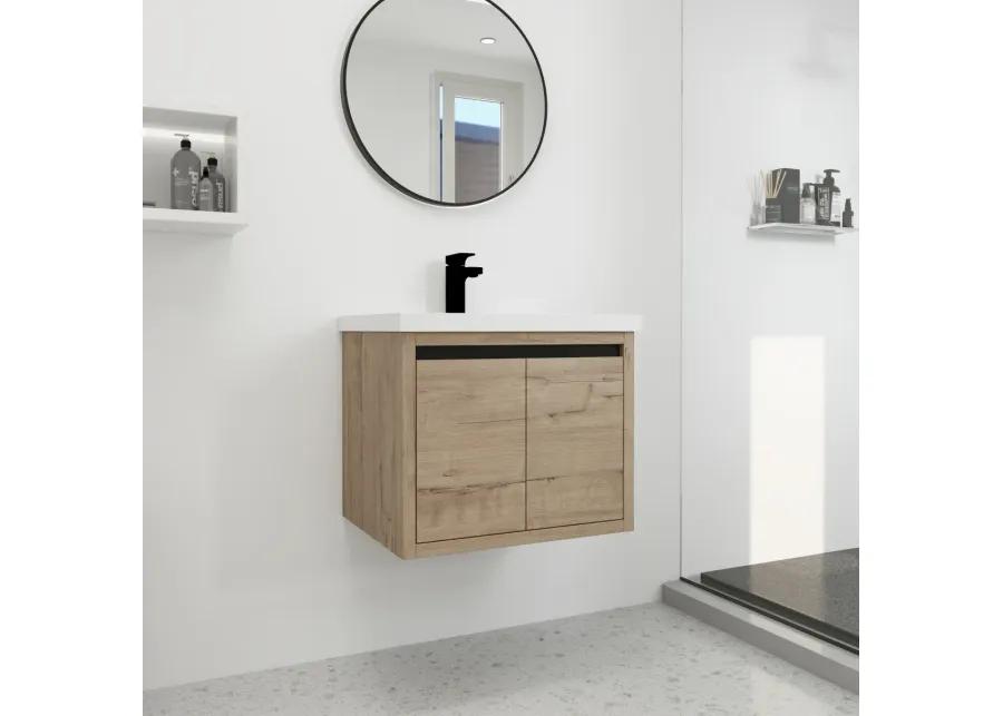 24 Inch Bathroom Cabinet with Sink, Soft Close Doors