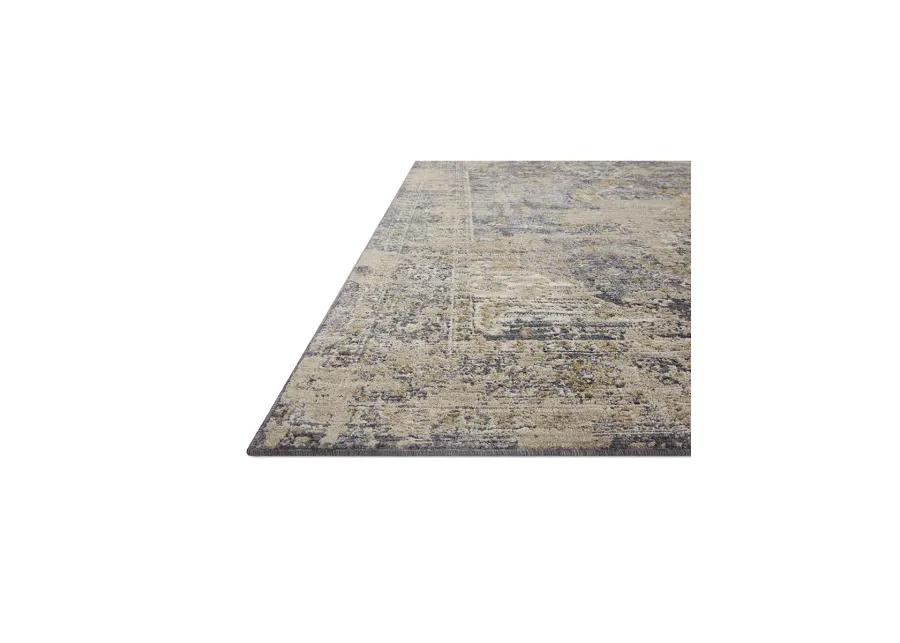 Indra INA03 Charcoal/Natural 6'3" x 9' Rug