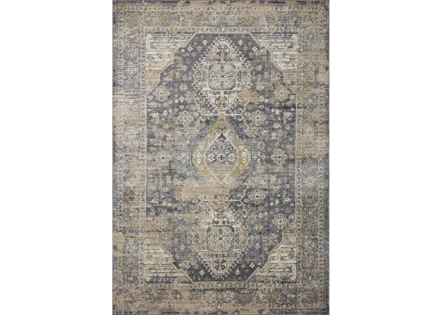 Indra INA03 Charcoal/Natural 6'3" x 9' Rug