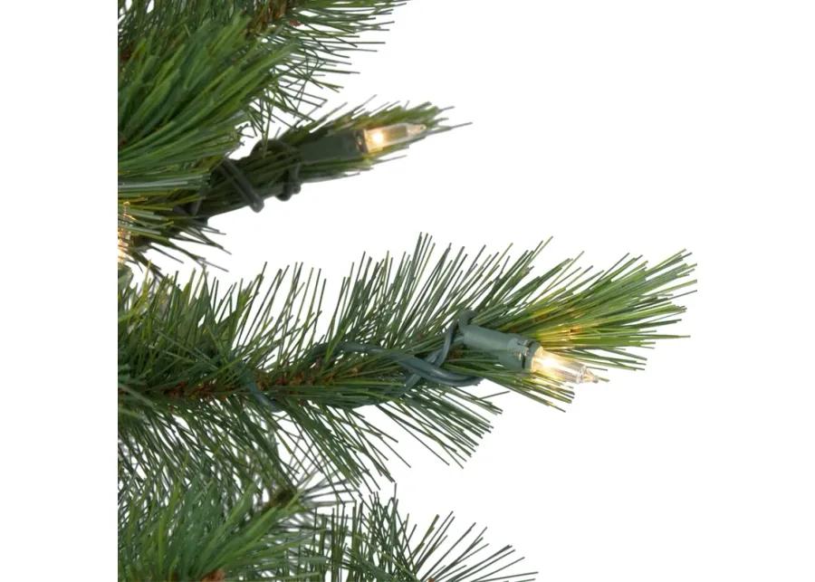 6.5' Pre-Lit Slim Royal Alpine Artificial Christmas Tree - Clear Lights