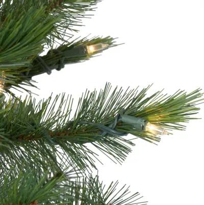 6.5' Pre-Lit Slim Royal Alpine Artificial Christmas Tree - Clear Lights