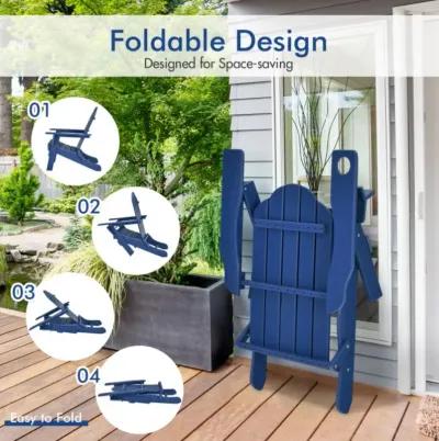 Hivvago Foldable Weather Resistant Patio Chair with Built-in Cup Holder