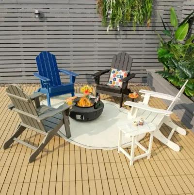 Hivvago Foldable Weather Resistant Patio Chair with Built-in Cup Holder