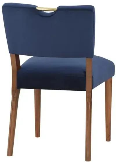 Comfort Pointe Bonito Navy Blue Velvet Dining Chair - Set of 2