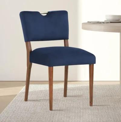 Comfort Pointe Bonito Navy Blue Velvet Dining Chair - Set of 2