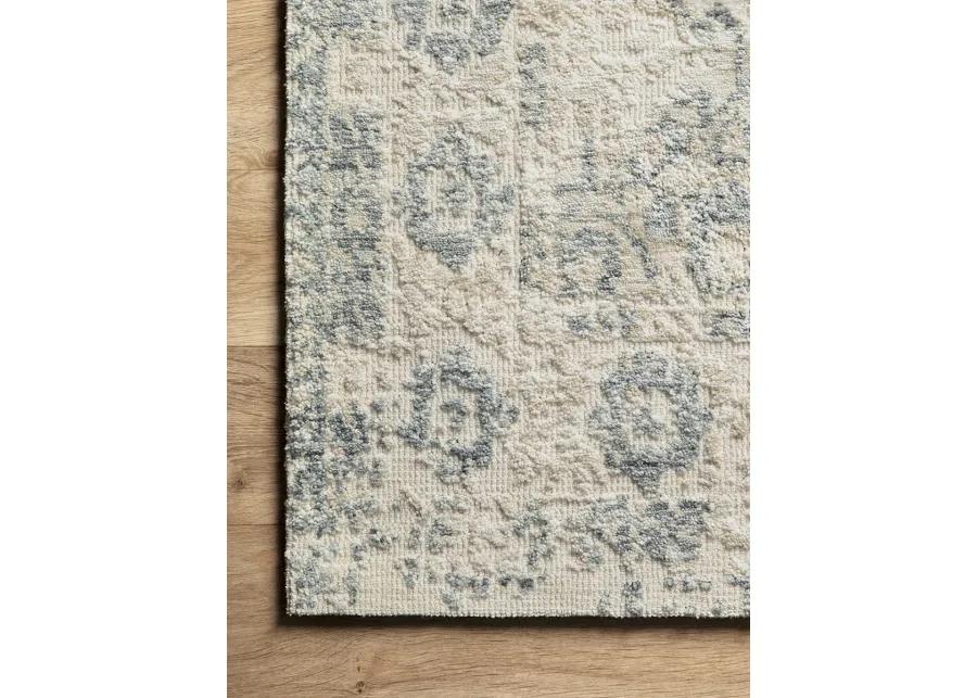 Lindsay LIS03 Antique White/Aqua 7'9" x 9'9" Rug