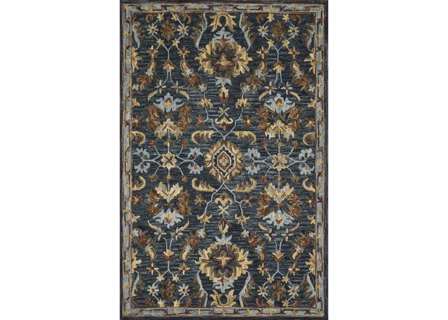 Victoria Denim/Multi 9'3" x 13' Rug