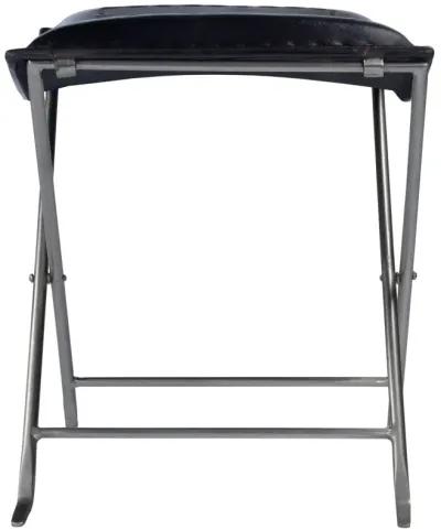 Homezia Modern Black Leather Stool